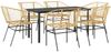 vidaXL 7-teiliges Garten-Esszimmerset Braunes Polyrattanglas 3334594 Bild 2