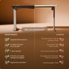 Desktronic HomePro Elektrisch höhenverstellbarer Schreibtisch 120x60cm Grau/Schwarz mit Memory-Funktion, Anti-Kollisions Technologie, USB-A und USB-C-Ladeanschlüssen Bild 5
