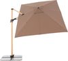 Doppler Sonnenschirm / Ampelschirm "Alu Wood AX Ultra Pendelschirm 300 x 220", inkl. Standkreuz, greige, 300 x 220 cm Bild 3
