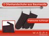 ZOLLNER 2er Set Ofenhandschuhe in braun - hitzebeständige Topfhandschuhe - Baumwolle - 18x28cm - mit praktischem Aufhänger - waschbar bis 60°C - Oeko Tex® Zertifiziert Bild 3