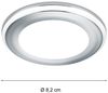 Runder LED Deckeneinbaustrahler 2er Set in Silber Chromfarben Ø 8,2cm Bild 4
