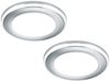 Runder LED Deckeneinbaustrahler 2er Set in Silber Chromfarben Ø 8,2cm Bild 2