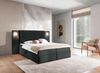 Boxspringbett Bett MARTEN 160x220cm Set. 3 in Stoff Magic Velvet Schwarz Bild 2