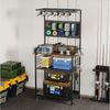 ibettertec Standregal Angelruten-Ständer mit Hängeplatte rollbares Regal Ruten Angelzubehör Bild 2