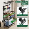 ibettertec Standregal Angelruten-Ständer mit Hängeplatte rollbares Regal Ruten Angelzubehör Bild 3