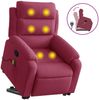 vidaXL Massagesessel mit Aufstehhilfe Weinrot Samt 3205108 Bild 2