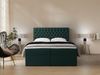 Selsey 'Daissy' Boxbett 140×200 mit Matratze und Topper, Samt, Flaschengrün Bild 2