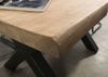 Baumtisch Mango 160x90x77 beige lackiert / X-Beine anthrazit matt FREEFORM 5 Bild 4