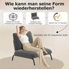 Übergroßer Akzentstuhl mit Extra Breitem & Tiefem Sitz Polsterstuhl Belastbar bis 250 kg Grau Bild 3