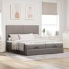 vidaXL Ottoman-Bett mit Matratzen & LEDs Taupe 180x200 cm Stoff 3314524 Bild 4
