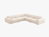 Micadoni Symmetrisches Ecksofa Jodie 6-Sitzer Samtstoff Helles Beige Bild 3