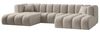 Kaiser Möbel Ecksofa U-from, Sofa Grand modular stoff Salvador und Haga, Zwei Arten von Stoffen, große Auswahl an Farben, praktisch, bequem Bild 4