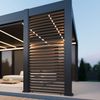 Weide Prestige Pergola | Voll-Alu-Pavillon | Inkl. LED, 4x Lamellenwand & 4x Sonnenrollo | Lamellendach Anthrazit | 3,6x6,57 M Bild 4