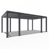 Weide Prestige Pergola | Voll-Alu-Pavillon | Inkl. LED, 4x Lamellenwand & 4x Sonnenrollo | Lamellendach Anthrazit | 3,6x6,57 M Bild 2