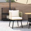 vidaXL Gartenstuhl mit Kissen Natur Poly Rattan 4108260 Bild 3