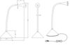 Flexible 2in1 LED Tischlampe & Wandlampe VIPER in Schwarz, Schalter am Fuß Bild 3