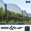 HOME DELUXE Doppelstabmattenzaun Schmuckzaun Berg inkl. Eckpfosten Anthrazit/Grün MORATA - 80 cm x 10m ohne Eckpfosten Bild 2