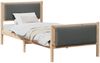 vidaXL Bettrahmen mit Kopfteil Dunkelgrau 90 x 190 cm Stoff 878365 Bild 2