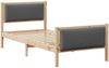 vidaXL Bettrahmen mit Kopfteil Dunkelgrau 90 x 190 cm Stoff 878365 Bild 3