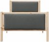 vidaXL Bettrahmen mit Kopfteil Dunkelgrau 90 x 190 cm Stoff 878365 Bild 5
