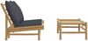 vidaXL 2-tlg. Garten-Lounge-Set mit Dunkelgrauen Kissen Bambus 363458 Bild 4