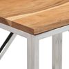 vidaXL Konsolentisch Silbern Edelstahl und Massivholz Akazie 349991 Bild 4