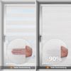 Sekey Doppelrollo Klemmfix ohne Bohren für Fenster Blickdicht 85x100 cm Leinen Bild 5