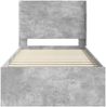 vidaXL Bettgestell mit Stauraum und Kopfteil Betongrau 90 x 190 cm 3413904 Bild 5