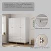 OTTO home Kleiderschrank Oslo Schlafzimmerschrank Garderobe weiß Landhaus Schlafzimmerschrank mit 4 Türen und 4 Schubladen, Breite 160cm Bild 4