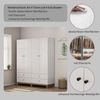 OTTO home Kleiderschrank Oslo Schlafzimmerschrank Garderobe weiß Landhaus Schlafzimmerschrank mit 4 Türen und 4 Schubladen, Breite 160cm Bild 3