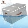 TYEERS Große Aufbewahrungsbox Stoff Faltbar Waschbar 55x33x30cm Grau Bild 5