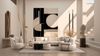 Modulare Ecksofa "Cascade" + Mittelkonsolentisch + Sessel + Hocker-Beige Bild 3
