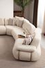 Modulare Ecksofa "Cascade" + Mittelkonsolentisch + Sessel + Hocker-Beige Bild 5