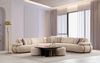 Modulare Ecksofa "Cascade" + Mittelkonsolentisch + Sessel + Hocker-Beige Bild 2
