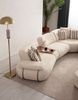 Modulare Ecksofa "Cascade" + Mittelkonsolentisch + Sessel + Hocker-Beige Bild 4
