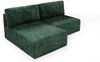Ecksofa mit Schlaffunktion NATALIA XS in Stoff Tilia Grün Ottomane Links Bild 2