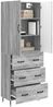 vidaXL Schrankset 2 pcs Grau Sonoma 66 x 34,5 x 90 cm Holzwerkstoff 3416643 Bild 2