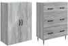 vidaXL Schrankset 2 pcs Grau Sonoma 66 x 34,5 x 90 cm Holzwerkstoff 3416643 Bild 3