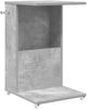 vidaXL Beistelltisch Mit Rad, Holz Beton Grau, 40 x 35 x 60 cm Bild 2