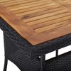 vidaXL Garten-Esstisch Schwarz Poly Rattan und Massivholz Akazie 46171 Bild 3