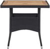 vidaXL Garten-Esstisch Schwarz Poly Rattan und Massivholz Akazie 46171 Bild 2