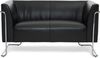 hjh OFFICE Lounge Sofa Curacao Kunstleder Schwarz Bild 5