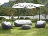 Vente-unique - WHITEHEAVEN Gartensitzgruppe HarzGlas Grau - B 92 cm x H 35 cm x L 92 cm Bild 5