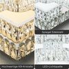 oyajia LED Deckenleuchte 60W LED Deckenleuchte Kristall K9 Edelstahl mit Fernbedienung dimmba, LED fest integriert, warmweiß, kaltweiß, neutralweiß, Lichtfarbe und Helligkeit mit Fernbedienung, 50x50x20cm Bild 4