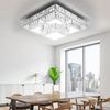oyajia LED Deckenleuchte 60W LED Deckenleuchte Kristall K9 Edelstahl mit Fernbedienung dimmba, LED fest integriert, warmweiß, kaltweiß, neutralweiß, Lichtfarbe und Helligkeit mit Fernbedienung, 50x50x20cm Bild 2