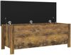 vidaXL Sitzbank mit Stauraum und Kissen Räuchereiche 105x40x45cm 326776 Bild 4