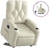 vidaXL Relaxsessel mit Aufstehhilfe Creme Kunstleder 3204773 Bild 2