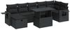 vidaXL 8-tlg. Garten-Sofagarnitur mit Kissen Schwarz Poly Rattan 3327865 Bild 2