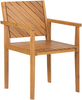 Beliani 'BARATTI' Essgruppe für 4 Personen, Akazienholz Heller Holzfarbton, 180x90x74 cm Bild 5