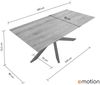 Esstisch ELLEN 180x90cm Eiche Furnier lackiert schwarzes Kreuzgestell : Eiche Bild 3